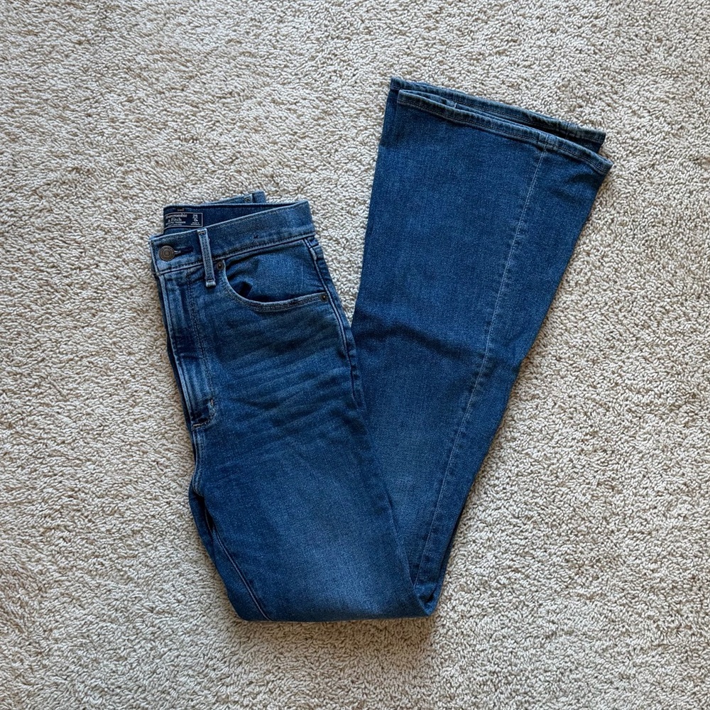 Abercrombie & Fitch Dark Blue Flare Jeans - Size 25/0R